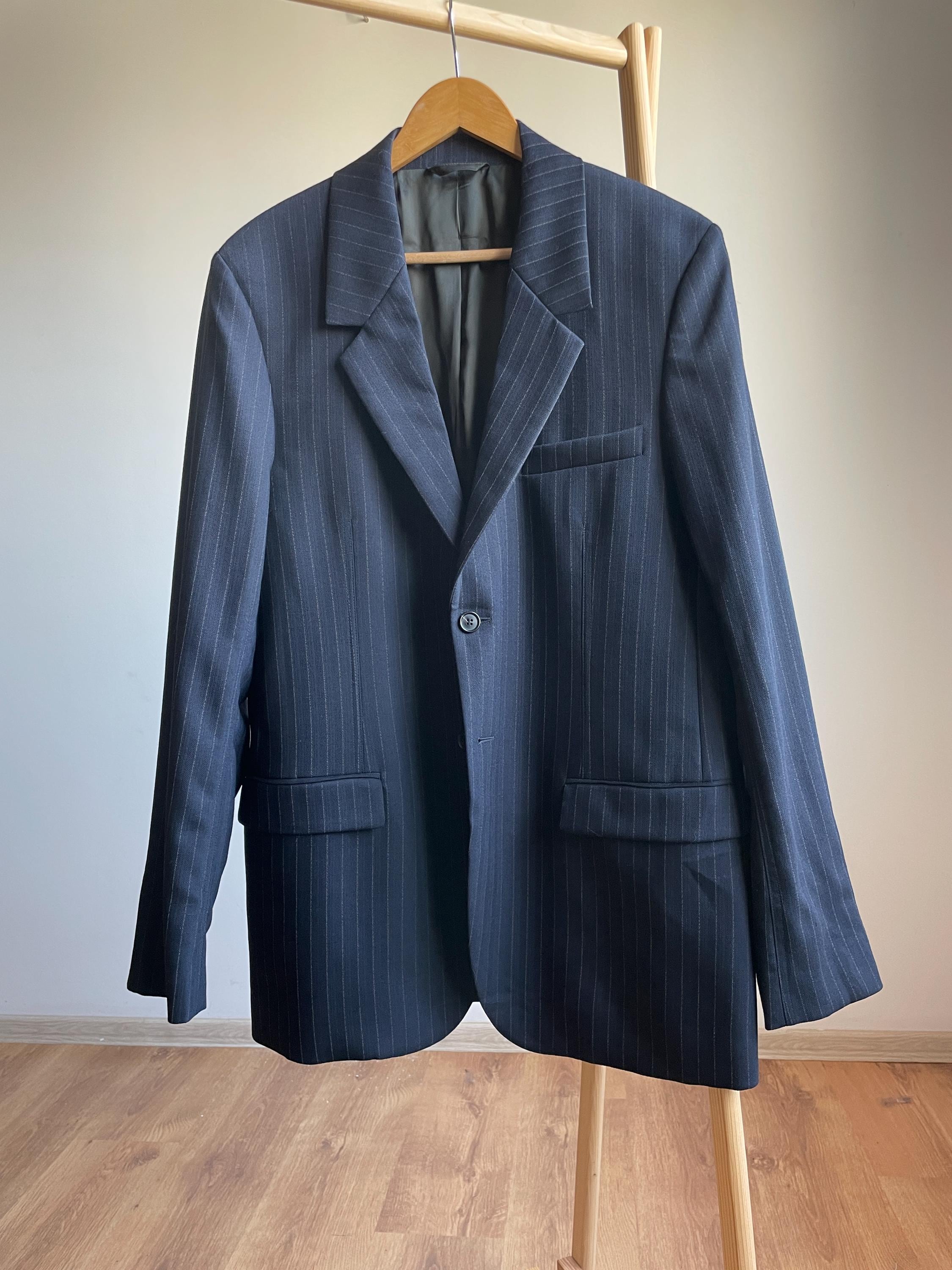 Acne Studios Pinstripe Navy Suit Jacket Blazer Size EUR 52 - Etsy