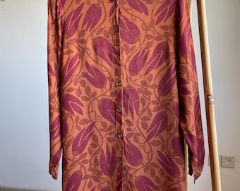Blusa de viscosa con estampado floral de Gudrun Sjoden, talla S