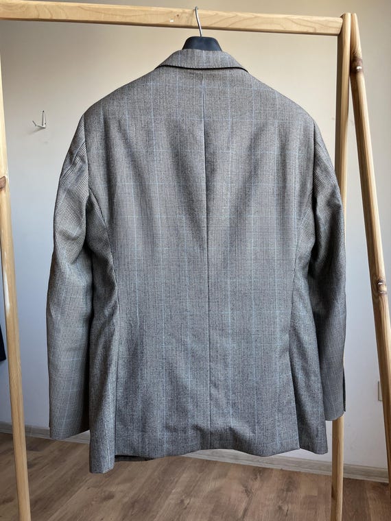 Hackett Mayfair Classic Pow Windowpane Wool Blazer Size UK/US 40R
