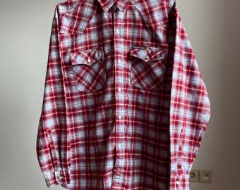 Marlboro Classics USA Label Vintage 90&#39;s Plaid Western Shirt Size M