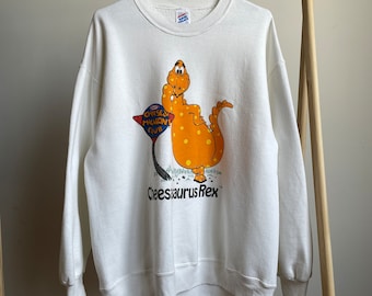Kraft Cheesasaurus Rex Vintage 90's Made in USA Sweatshirt Size XL