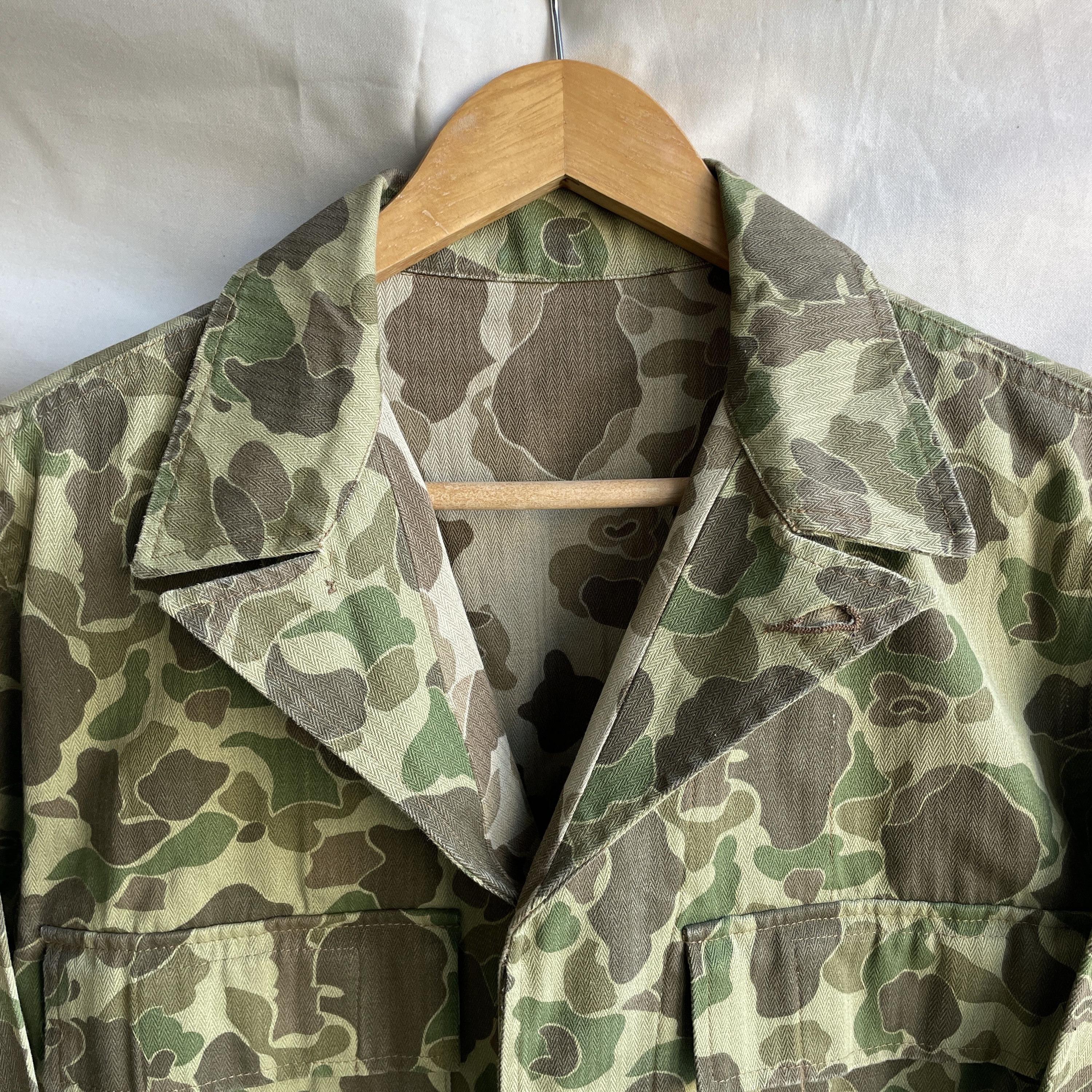 ジャケット・アウター 40's US ARMY Duck Hunter Camo Jacket HBT WWII US Army M-43 Duck Hunter Camo HBT Reproduction Jacket Size M