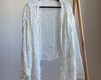 Free People Willow Kimono Crochet Cardigan Size M/L