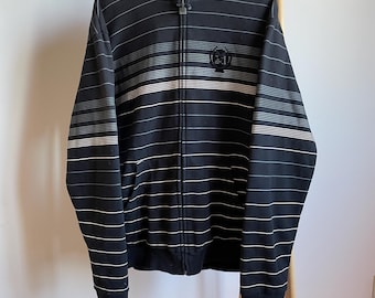 Quiksilver Vintage Y2K Striped Zip Hoodie Size XL