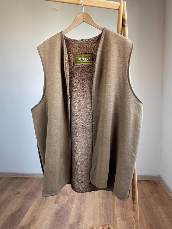 Barbour Vintage 70's Warm Pile Lining Vest Chest 54'' - Etsy