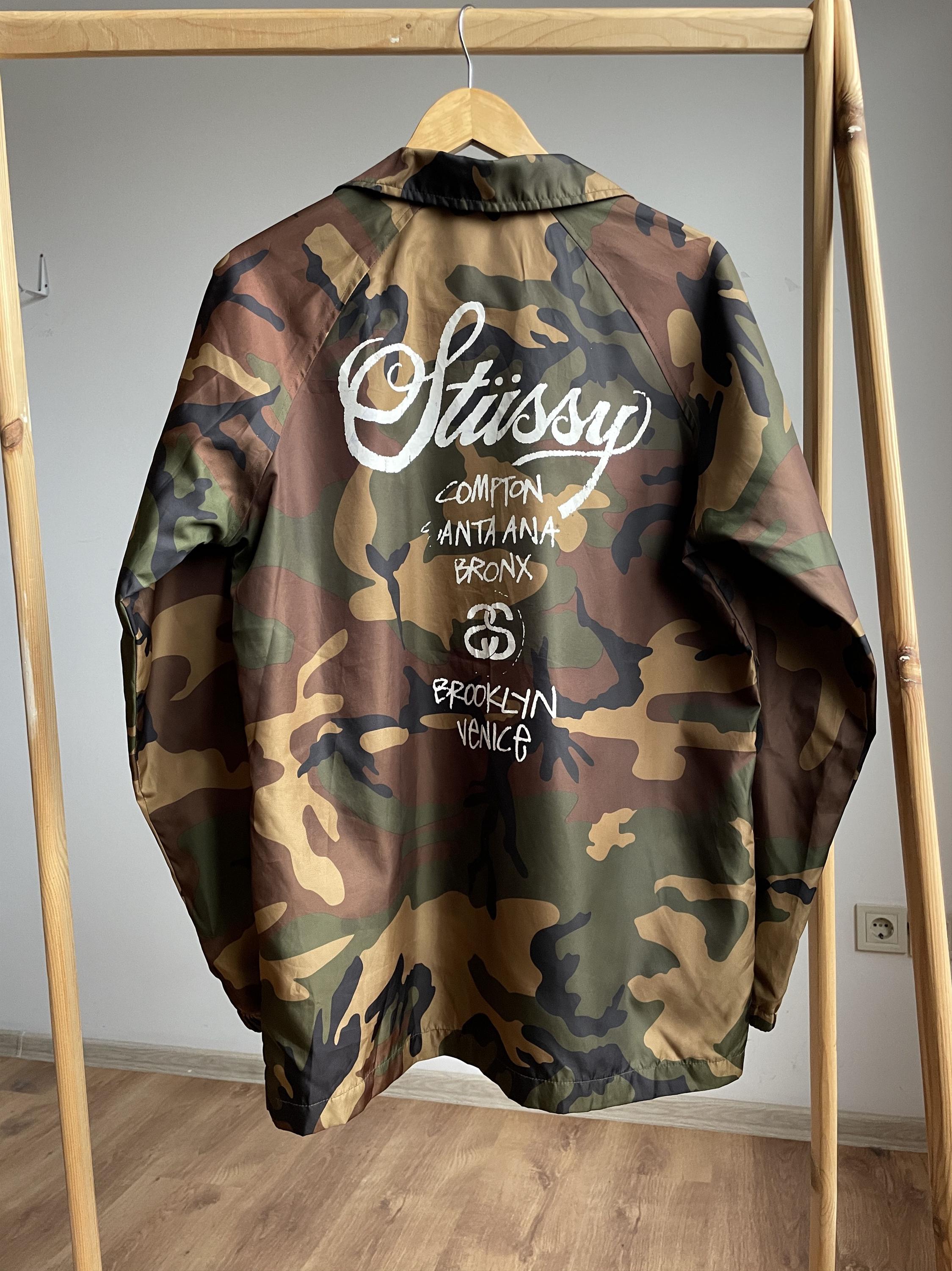 OLD Stussy 90s Camouflage Knit Jacket Vintage Stussy Hoodie 