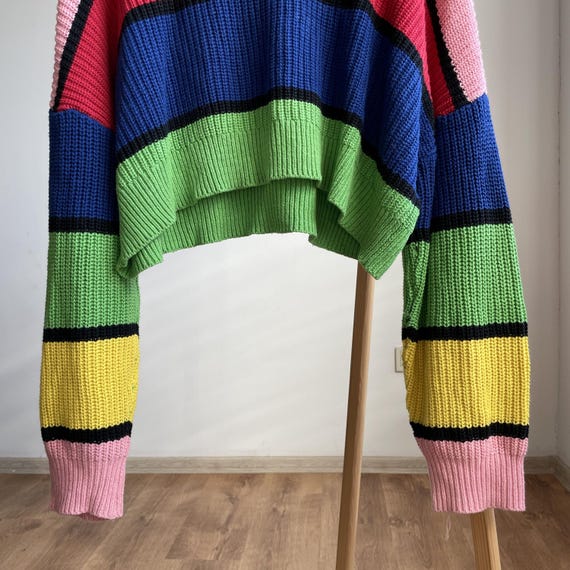 Lazy Oaf Bright Striped Turtleneck Oversized Wome… - image 5