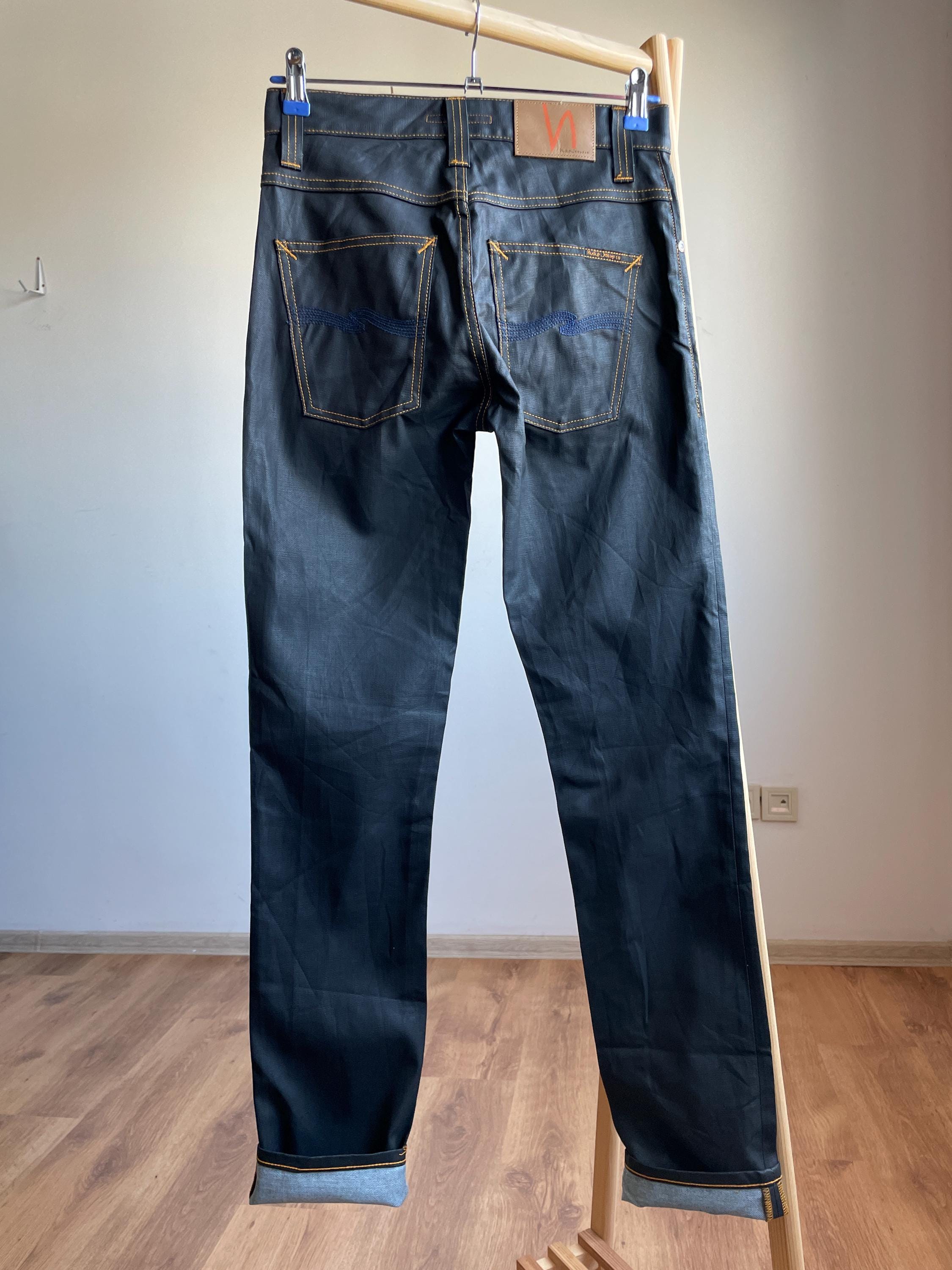 Nudie Jeans Grim Tim Used Black Coated Slim Denim Size 28x32 - Etsy