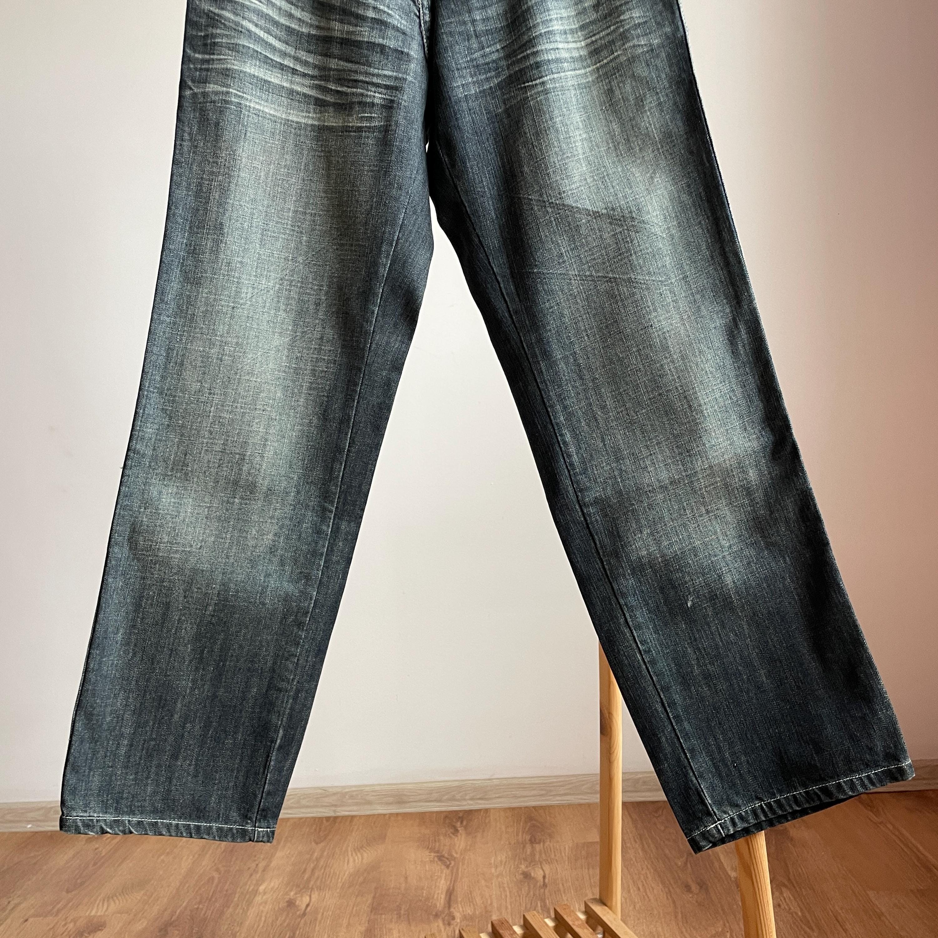 Pelle Pelle Vintage Y2K Baggy Wide Leg Washed Denim Size 30x30 - Etsy