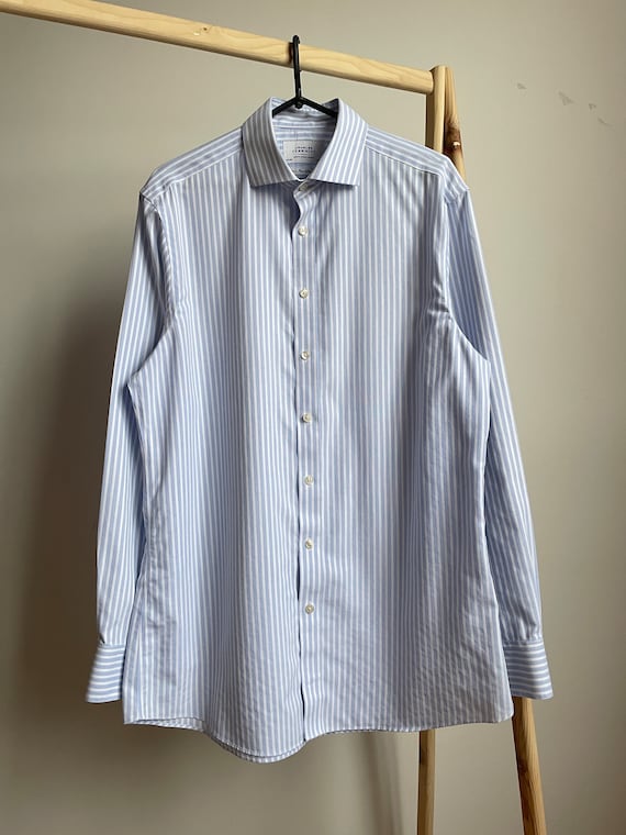 slim fit dress slacks The White Signature Fine Twill Custom Shirt