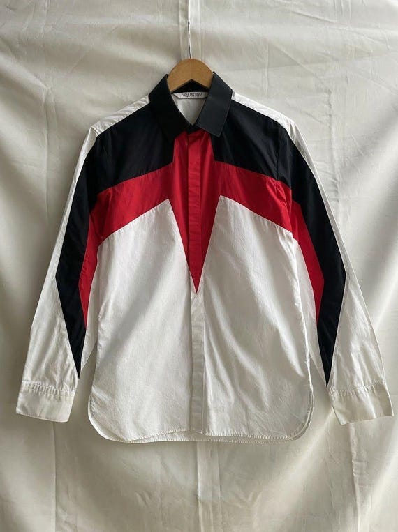 Neil Barrett, Neil Barrett Slim Fit Panelled Shirt Size S
