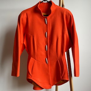 Thierry Mugler Activ 1991 Documented Sculptural Fitted Coat Size IT 42