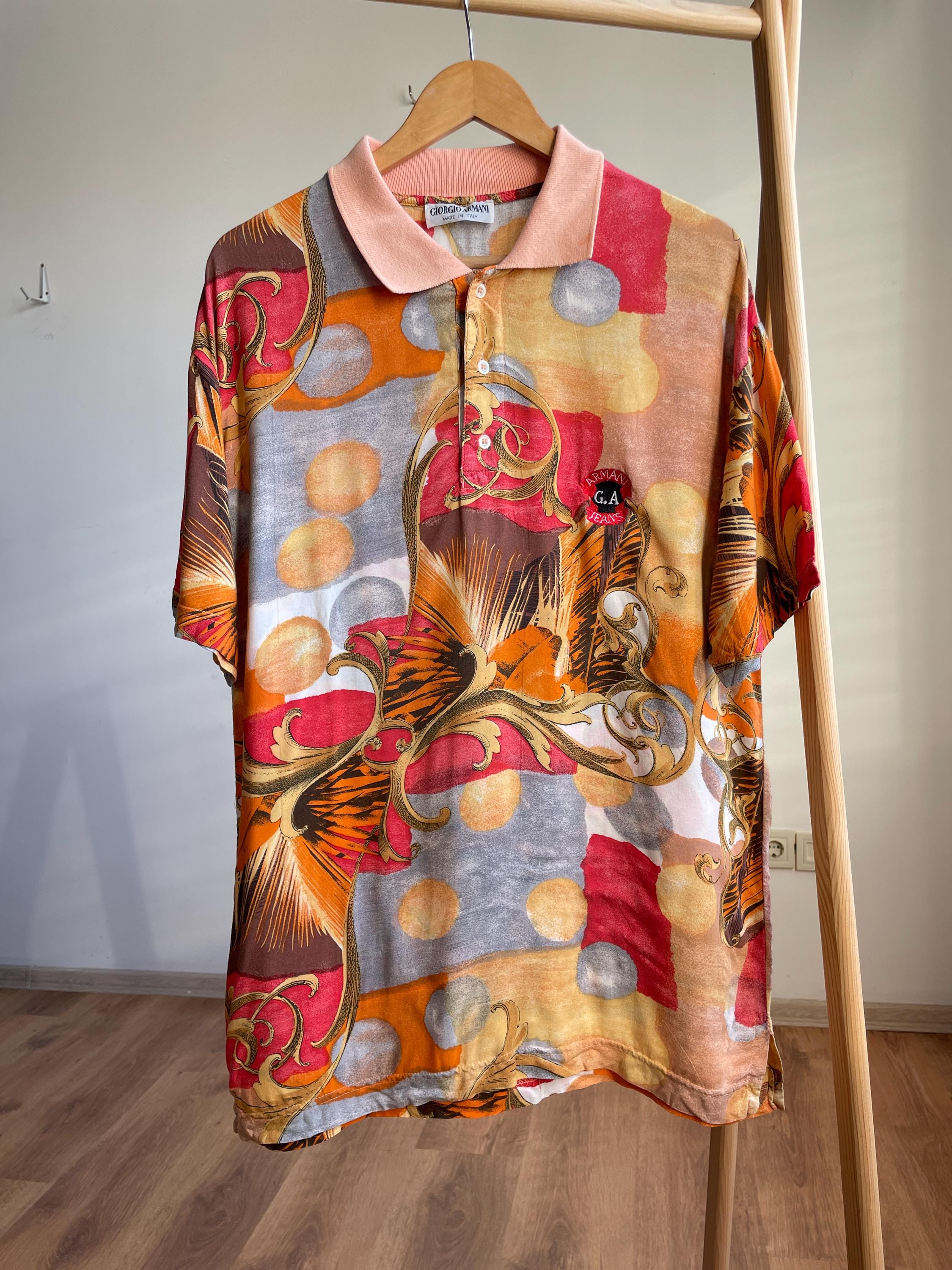 80s Giorgio Armani Rayon Silk Shirt Armani 80s Shirt - Etsy