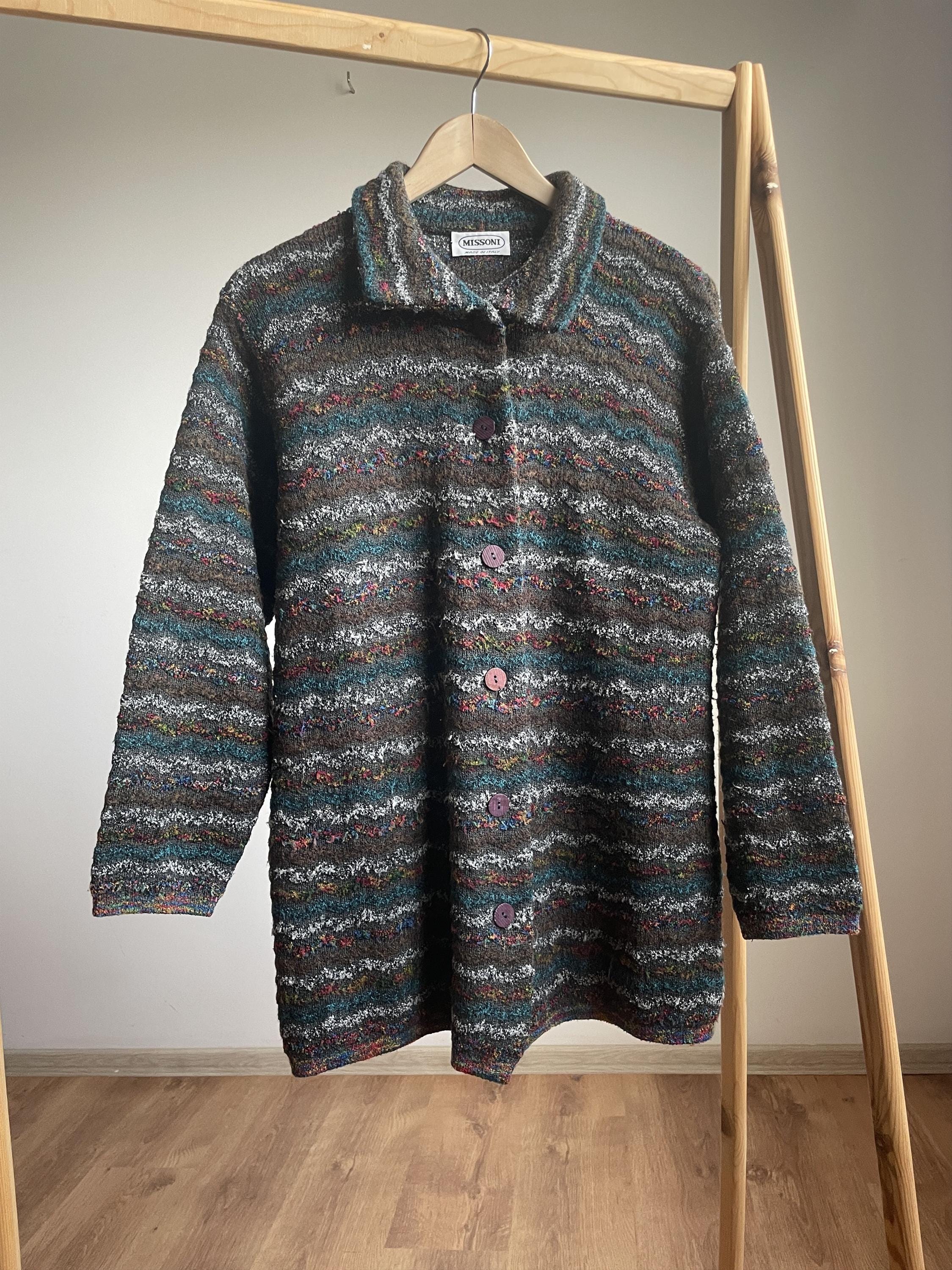 Missoni Vintage 90's Womens Wool Button up Cardigan Size IT 42 - Etsy Missoni Vintage 90's Womens Wool Button up Cardigan Size IT 42 - Etsy