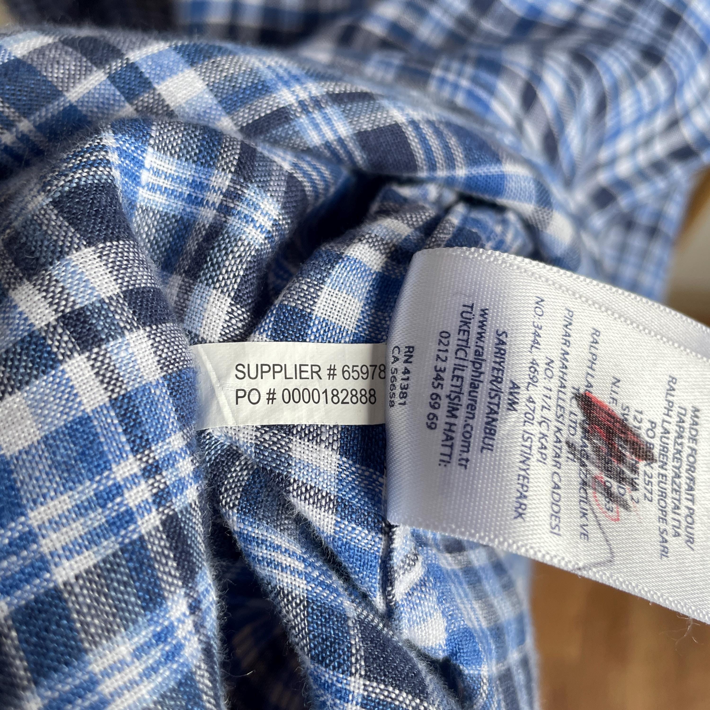 Polo Ralph Lauren Check Slim Fit Ocean Wash Linen Shirt Size S - Etsy