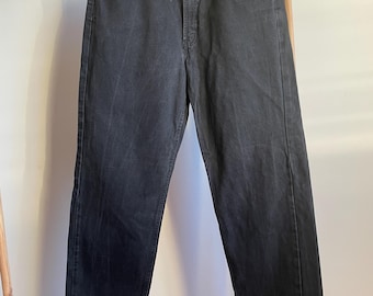Harley Davidson Vintage Pierna Relajada Lavada Denim Negro Tamaño 33x32