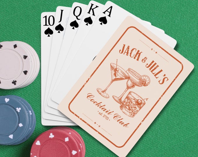 Personalized Playing Cards for Family Games Custom Playing Cards Couples Gift Family Game Night Poker Playing Cards Custom Deck of Cards