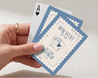 Personalized Wedding Playing Cards How Lucky Are We Custom Card Deck Wedding Favor Anniversary Gift