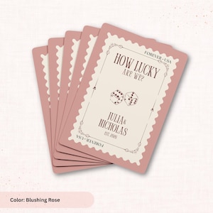 Custom Anniversary Gift Personalized Playing Card Set Unique Keepsake Present Special Design Cards Premium Quality Deck Standard Size Cards Elegant Acrylic Box Complete Card Collection Memorable Gift Option Customized Names Feature Special