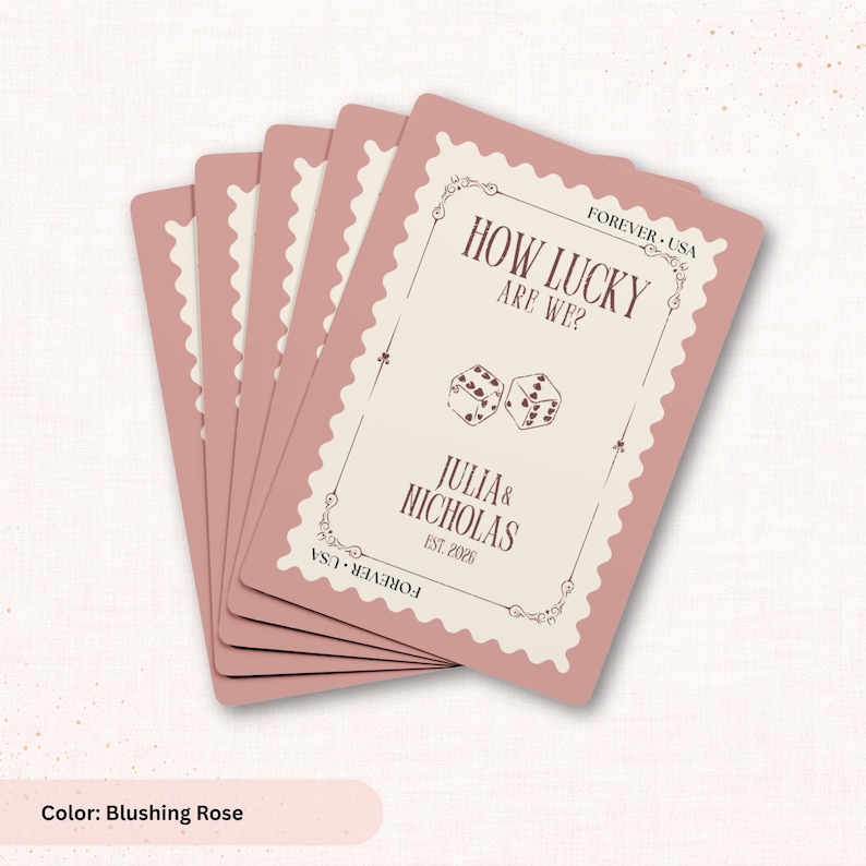 Custom Anniversary Gift Personalized Playing Card Set Unique Keepsake Present Special Design Cards Premium Quality Deck Standard Size Cards Elegant Acrylic Box Complete Card Collection Memorable Gift Option Customized Names Feature Special