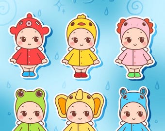 Sonny Angels Rainy Day Series Die Cut Sticker | Waterproof | Holographic