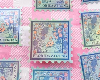 FL Strong Stamp Die Cut Sticker | Waterproof | Holographic