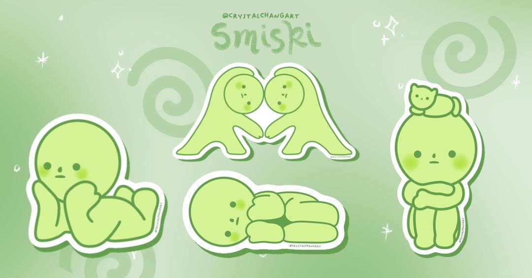 Smiski Die Cut Sticker | Waterproof | Holographic