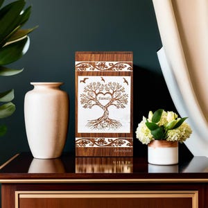 Urnenbox aus Holz, handgefertigte Palisander-Urne für menschliche Asche, perfektes Gedenkgeschenk für geliebte Personen - Asche-Urne - individuelle Urne