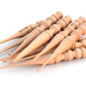 Crochet Hooks Set, Handcrafted Beachwood for Effortless Stitching, Ideal Gift for Crochet Lovers and Crafters, Wooden Knitting Needles