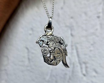 The Little Prince and the Fox Sterling Silver Pendant.