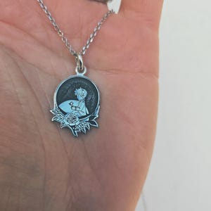 Silver &quot;Little Prince&quot; Pendant – Handmade Jewelry with Engraving
