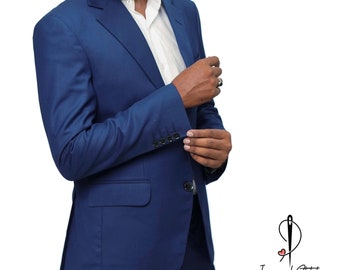 Men Suit Slim Fit Designer TWO Piece Blue Men's Suit For Wedding, Engagement, Anniversary, Prom, Groom wear Available Ready in Stock