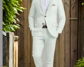 Men Suit Slim Fit Designer Three Piece White Men's Suit For Wedding, Engagement, Anniversary, Prom, Groom wear and Grooms Men Suit Slim Fits