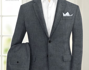 Handgefertigte beste Qualität Grau Farbe Anzug für Männer | Hochzeitsanzug Ereignis Jahrestag Geschenk für ihn | Zweiteiler Dreiteiler Beide Anzug