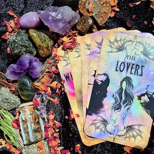 Vierter Flügel Drache inspiriertes Tarot Deck mit oder ohne Tarot-Führer