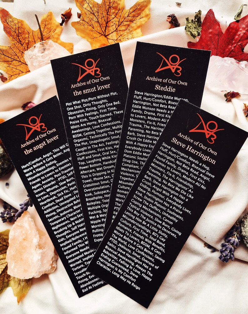 AO3 Tag Style Fanfiction Bookmarks Etsy