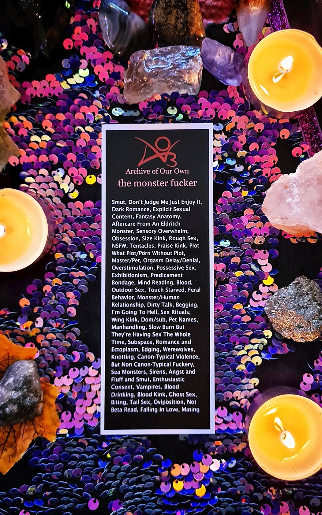 AO3 Tag Style Fanfiction Bookmarks Etsy Australia