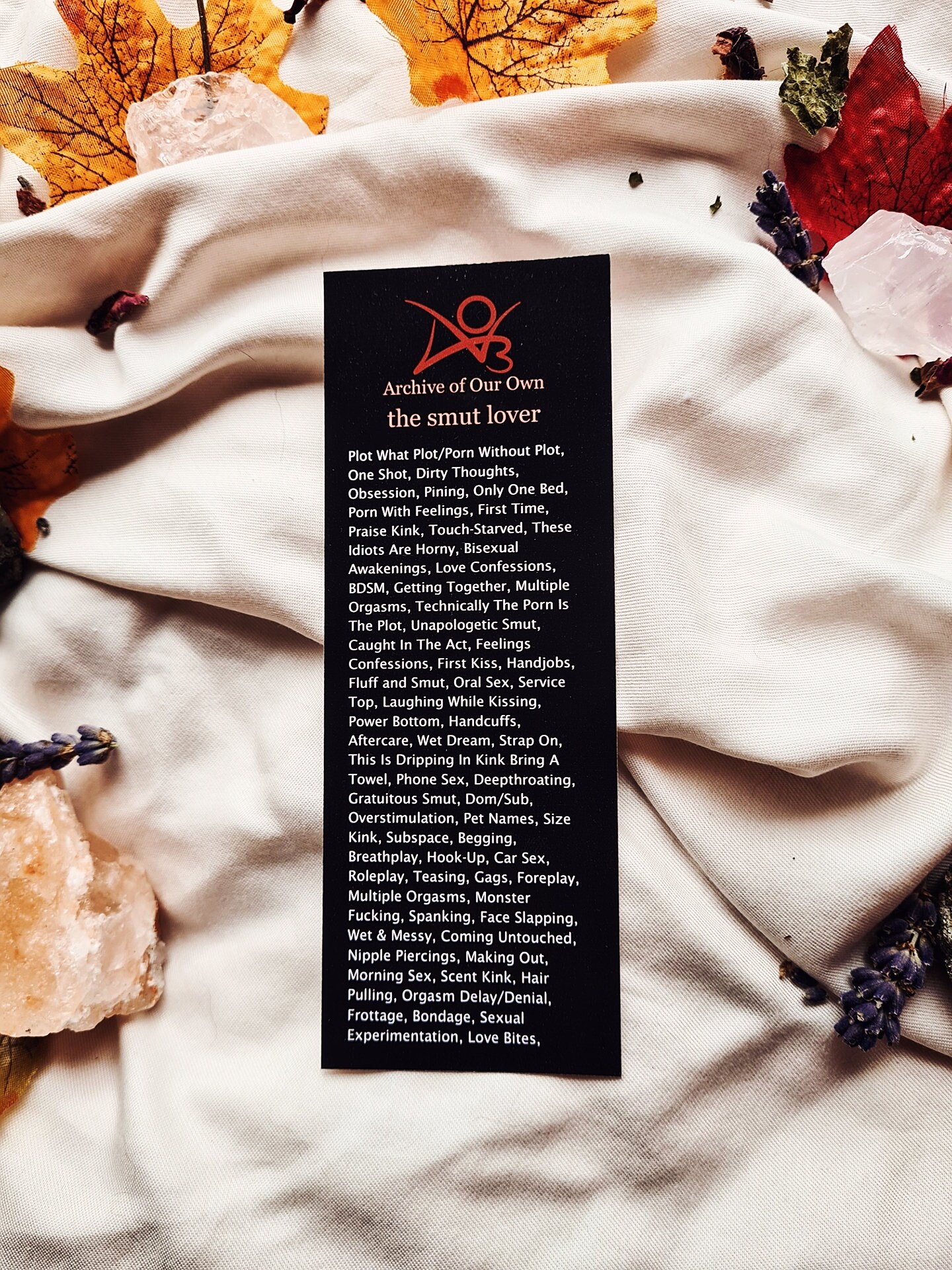 AO3 Tag Style Fanfiction Bookmarks Etsy Australia