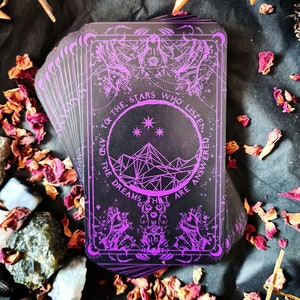 ACOTAR Inspiriert Tarot Deck Lila
