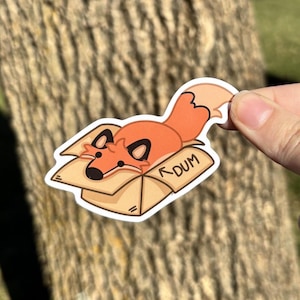 Fox in a Box Sticker
