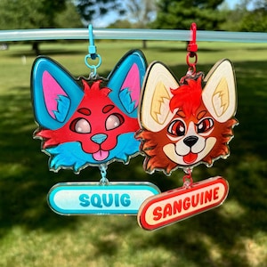 Custom Fursona Acrylic Badge