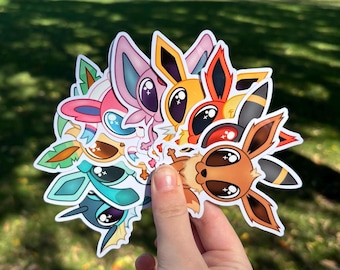 Pokemon Evoli leicht glänzende inspiriert Vinyl Sticker