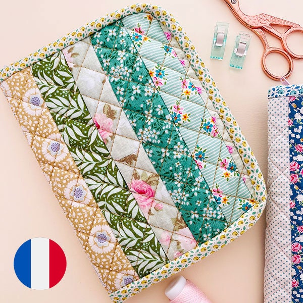 Tuto couture-Étui à crochets-PDF tutoriel-Pochette à crochets-ranger les crochets-Trousse a crochets-DIY tuto-Comment faire une pochette