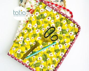 Tablet case-sleeve PDF Sewing Pattern-Ipad case-Quilted tablet case-pdf tutorial-DIY Craft Storage Solution + video tutorial