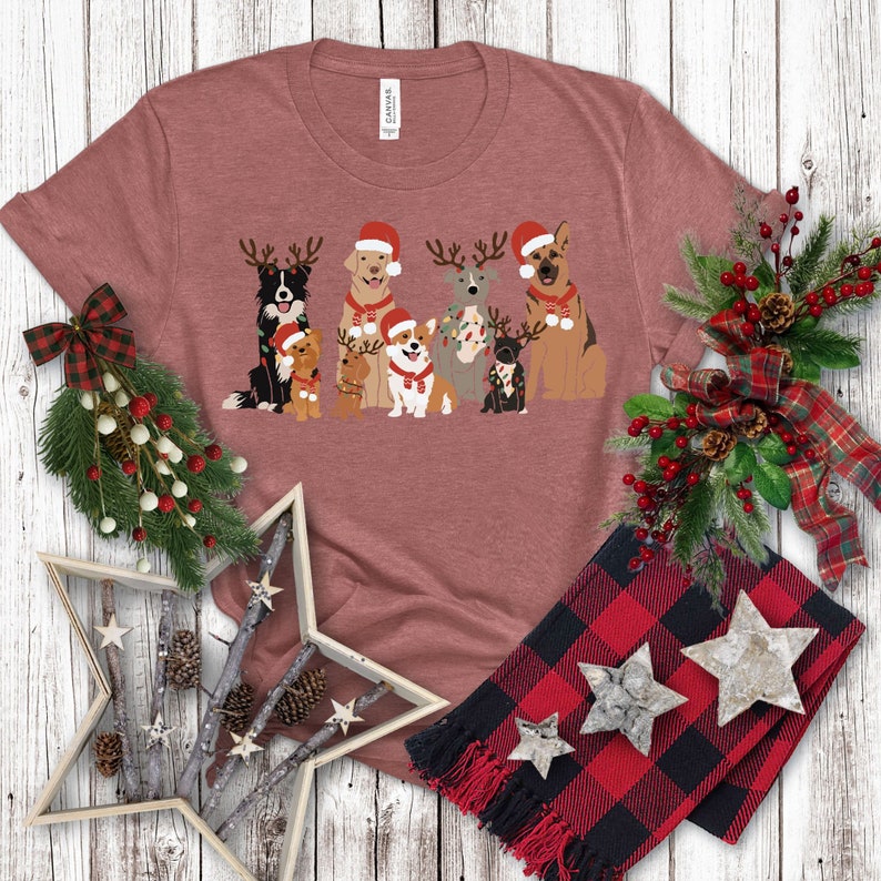 Christmas Dog Shirt, Christmas Shirt, Dog Mom Shirt, Dog Lover Shirt