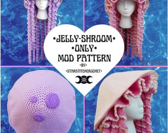 Mod Only! Crochet Jelly-Shroom Hat Pattern -Mod- (NOT FULL PATTERN)