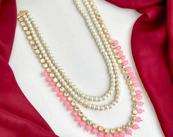 Jeena Kundan Maala (Light Pink)