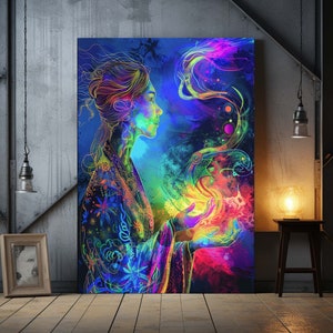 Energy Healer Canvas Art, Energy Healing Art, Frequency Painting, Healing Art, Sacred Art,Spiritual Art, Spiritual Wall Art, Vibrational Art