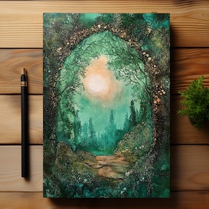 Mystical Journal, Gratitude Journal, Notebook Journal, Blank Journal, Lined Journal, Christmas Gift, Nature Matte Journal