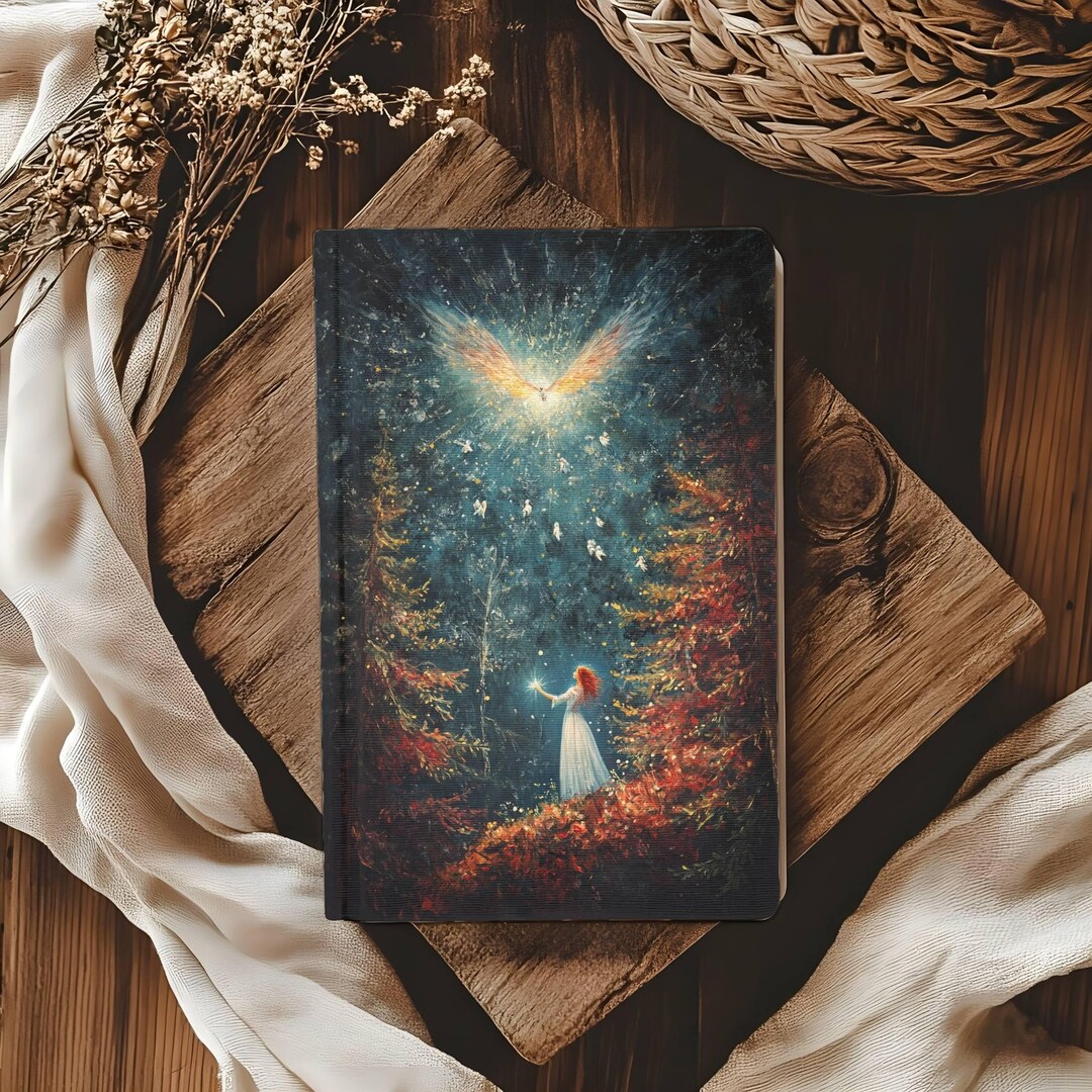 Enchanted Forest Notebook, Angel Light Diary Hardcover Journal ...